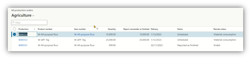 Sales order and fulfillment tracking dashboard for seed production and delivery planning